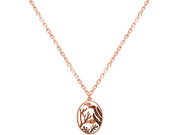 Gemshine Maritim Nautics necklace sea underwater world: fish, water plants pendant. 925 silver, gold plated, rose - Fair Trade, high quality, Made in Spain, metal color:silver rose gold plated