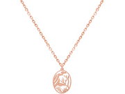 Gemshine Maritim Nautics necklace sea underwater world: fish, water plants pendant. 925 silver, gold plated, rose - Fair Trade, high quality, Made in Spain, metal color:silver rose gold plated