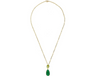 Gemshine Necklace with Pendant: Green tourmaline quartz and prasiolite drop GEMSTONE in 925 silver gold plated. Fair Trade, Quality Jewelry Made in Spain