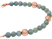 Gemshine bracelet with blue aquamarine GEMSTONES in 925 silver, gold plated or rose - Sustainable, Fair Trade, Ethical Jewelry Made in Germany, Metal Color:Silver rose gold plated