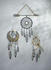 Crescent Moon Native-Style Metal Wall Decor