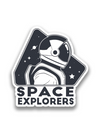 Space Explorers Sticker -SmartPrintsInk Designs