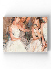 Ballerinas Oil Painting Style Wrapped Canvas -Image by Shutterstock - Anthro-Pop