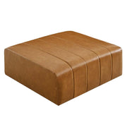 Bartlett Vegan Leather Ottoman - Tan EEI-4401-TAN - Anthro-Pop