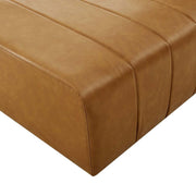 Bartlett Vegan Leather Ottoman - Tan EEI-4401-TAN - Anthro-Pop