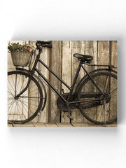 Black Bicycle Wrapped Canvas -Image by Shutterstock - Anthro-Pop