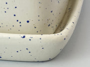 Butter Dish Light Speckled Blue Glaze - Anthro-Pop