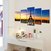 Canvas Wall Print Set Eiffel Tower 79" x 39" - Anthro-Pop