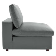 Commix Down Filled Overstuffed Vegan Leather 4-Piece Sectional Sofa - Gray EEI-4915-GRY - Anthro-Pop