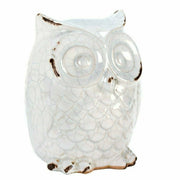 Crackle-Finish Ceramic Owl - Anthro-Pop