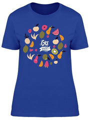 Go Vegan, Fruit And Veggie Frame Tee Women's -Image by Shutterstock - Anthro-Pop