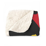 Guyana Flag Guyana Map Sherpa Fleece Blanket - Anthro-Pop