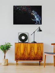 Hand Paint Crystal Glowing T-Rex Poster -Image by Shutterstock - Anthro-Pop