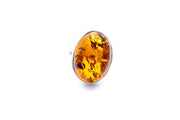 Handmade Oval Amber Ring - Anthro-Pop