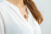 Handmade Oxidised Butterfly Amber Pendant - Anthro-Pop