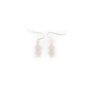 Handmade Petite Rose Quartz Silver Earrings | Eco-Friendly Jewelry - Anthro-Pop