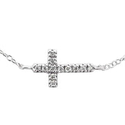 Handmade Sterling Silver Cross Bracelet - Anthro-Pop