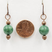 Handmade Verdite | Copper Earrings | Eco-Friendly Jewelry | Hypoallergenic & Nickel-Free | Natural Stone - Anthro-Pop