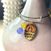 Let Ohio Women Vote Amethyst Charm Bracelet - Anthro-Pop