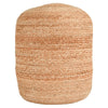 Louis 100% Jute 18" Wide Round Natural Pouf by Kosas Home - Anthro-Pop