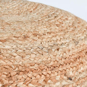 Louis 100% Jute 18" Wide Round Natural Pouf by Kosas Home - Anthro-Pop