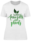 Love Animals Eat Plant Fun Vegan Tee Women's -Image by Shutterstock - Anthro-Pop