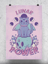 Lunar Power Kitten Poster -SmartPrintsInk Designs - Anthro-Pop