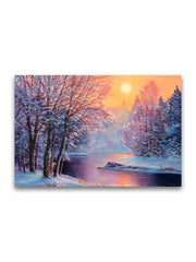 Oil Painting Winter Landscape Poster -Image by Shutterstock - Anthro-Pop