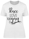 Peace, Love, Vegan. Lettering Tee Women's -Image by Shutterstock - Anthro-Pop