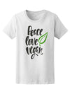 Peace Love Vegan Quote Tee Women's -Image by Shutterstock - Anthro-Pop