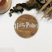 Set of 6 Harry Potter Wooden Coasters - Handmade Gift - Housewarming - Wood Kitchenware - Anthro-Pop