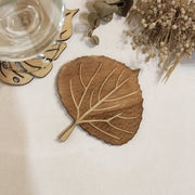 Set of 6 Leaves Wooden Coasters - Handmade Gift - Housewarming - Wood Kitchenware - Nature - Anthro-Pop