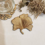 Set of 6 Leaves Wooden Coasters - Handmade Gift - Housewarming - Wood Kitchenware - Nature - Anthro-Pop