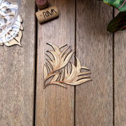 Set of 6 Nature Wood Coasters - Housewarming Gift - Leaves Cup Holders - Anthro-Pop