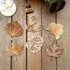 Set of 6 Nature Wood Coasters - Housewarming Gift - Leaves Cup Holders - Anthro-Pop